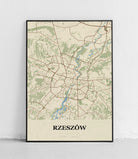 Plakat RZESZÓW - Mapa miasta