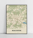 Plakat BIAŁYSTOK - Mapa miasta