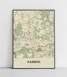 Plakat ZABRZE - Mapa miasta