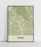 Plakat WISŁA - Mapa miasta