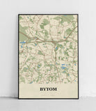 Plakat BYTOM - Mapa miasta