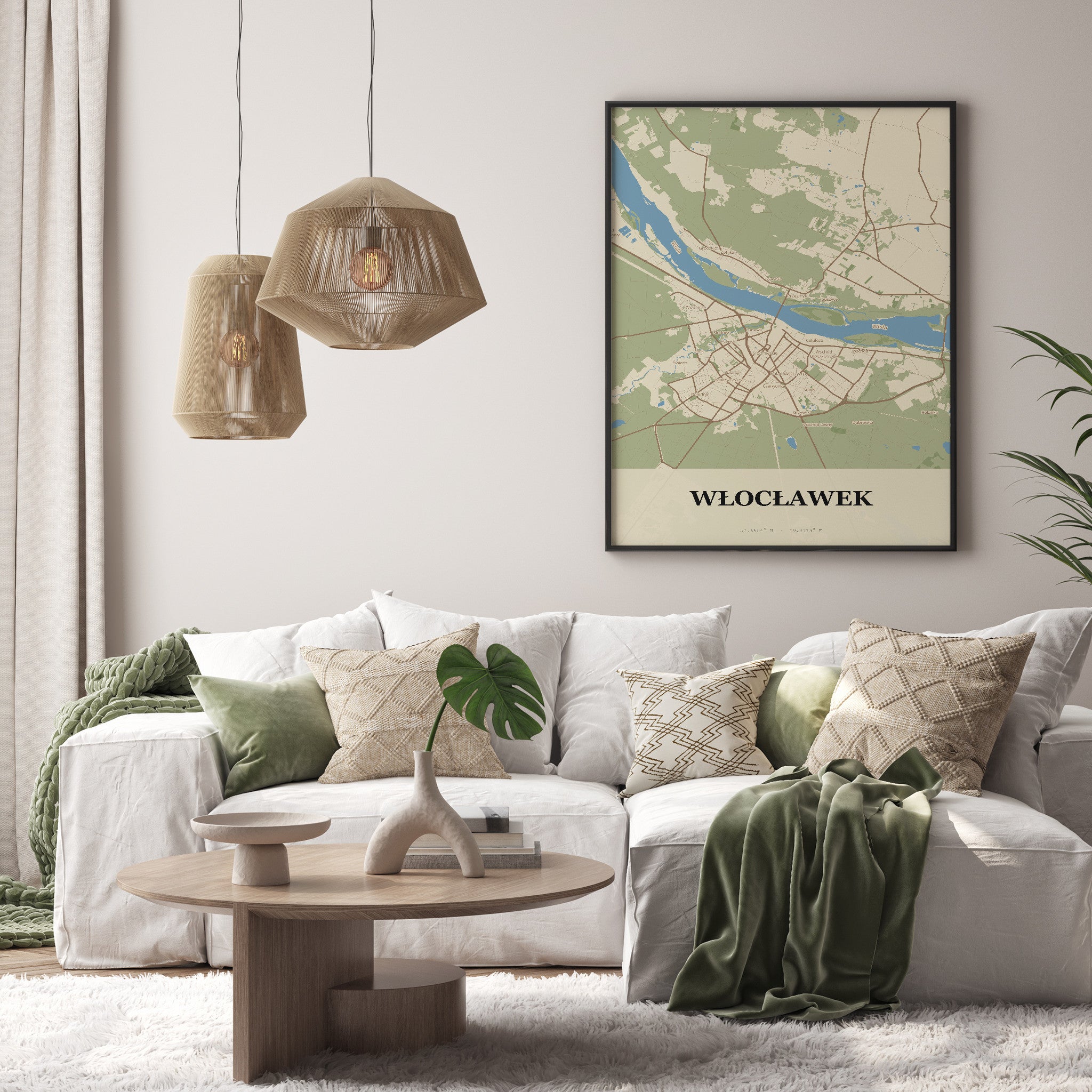 Plakat WŁOCŁAWEK - Mapa miasta