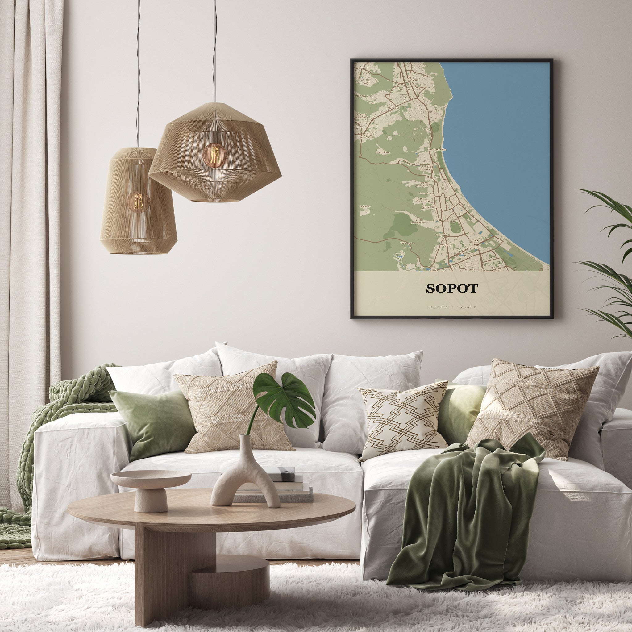Plakat SOPOT - Mapa miasta