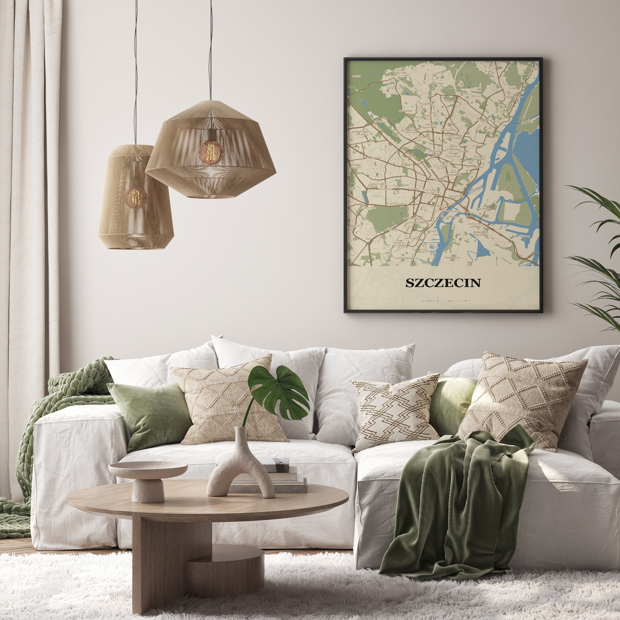 Plakat SZCZECIN - Mapa miasta