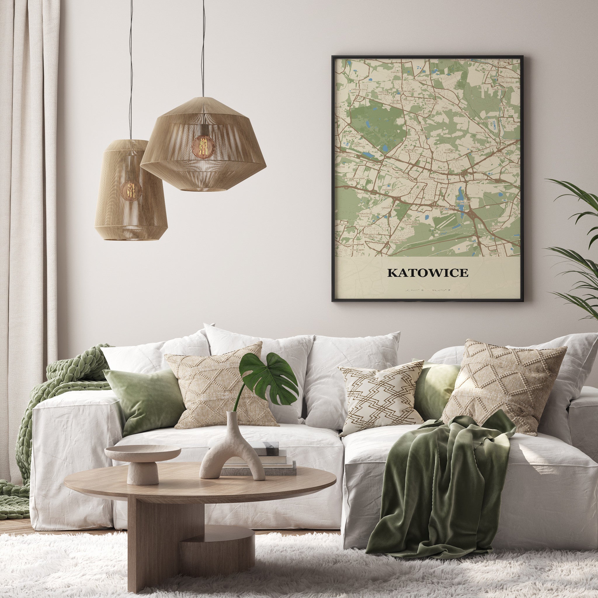 Plakat KATOWICE - Mapa miasta