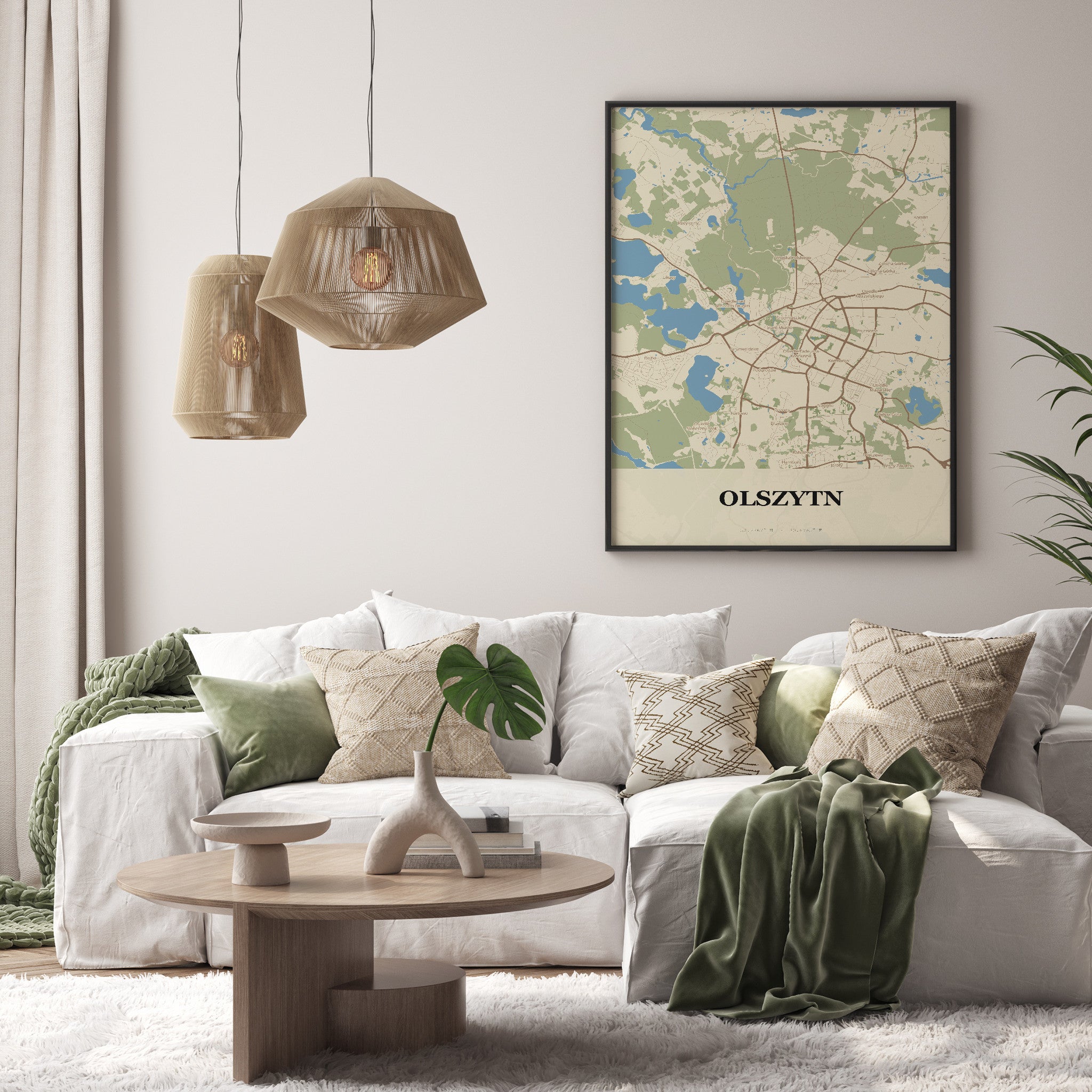 Plakat OLSZYTN - Mapa miasta