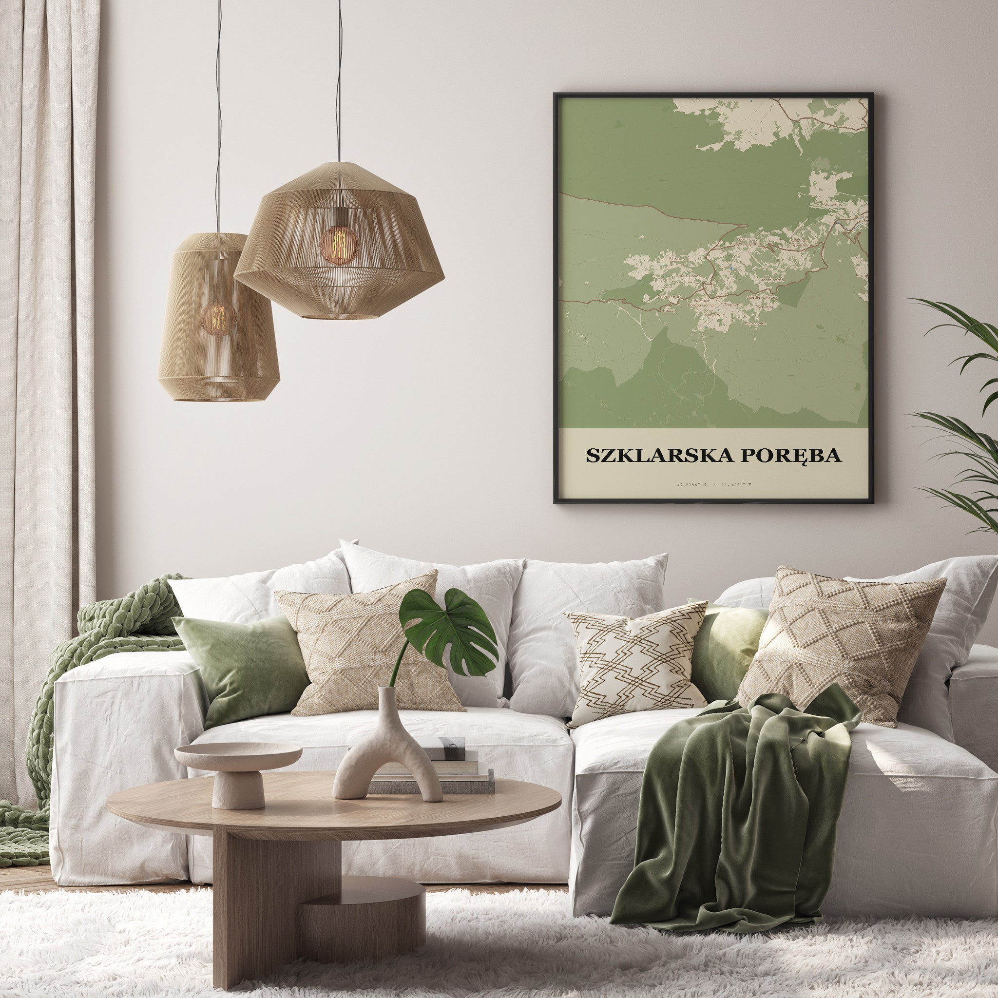 Plakat SZKLARSKA PORĘBA - Mapa miasta