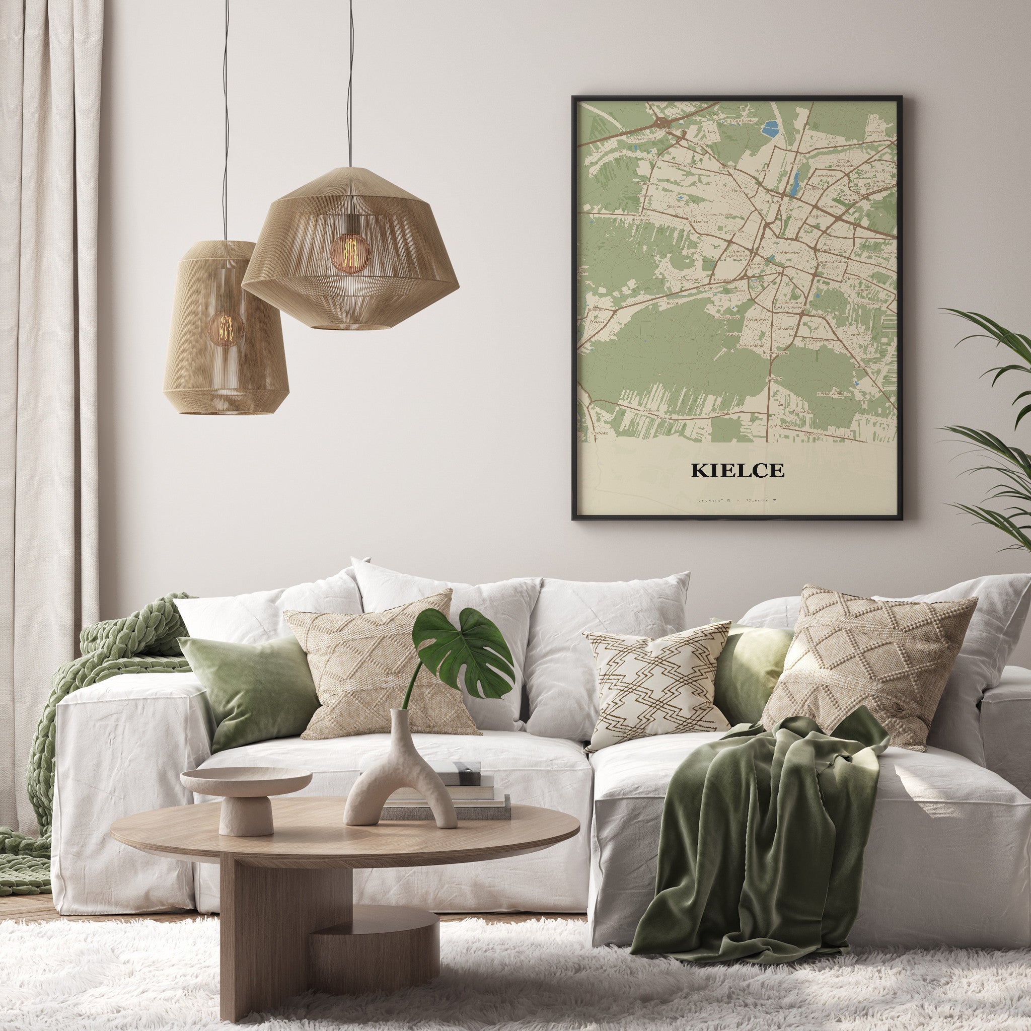 Plakat KIELCE - Mapa miasta
