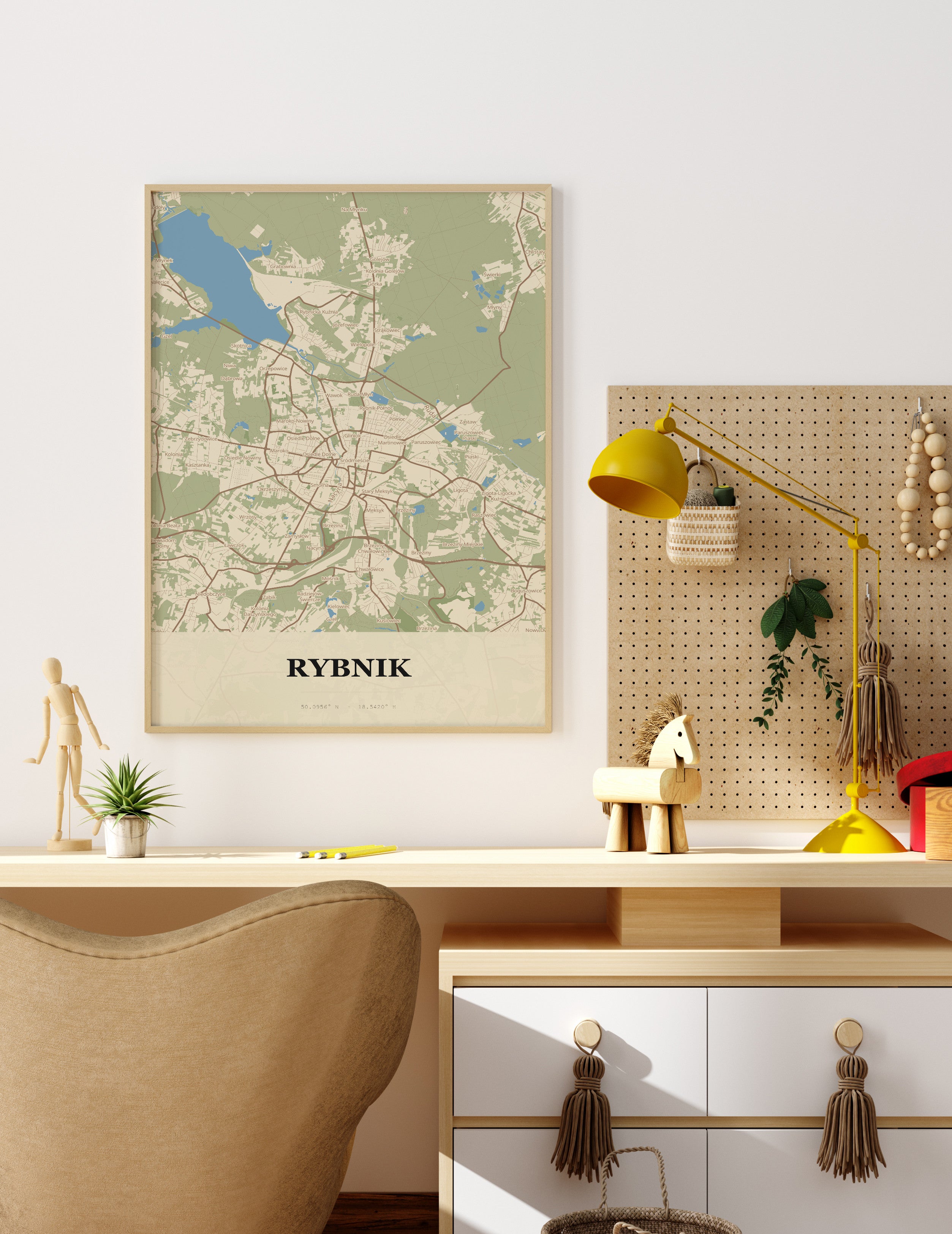 Plakat RYBNIK - Mapa miasta