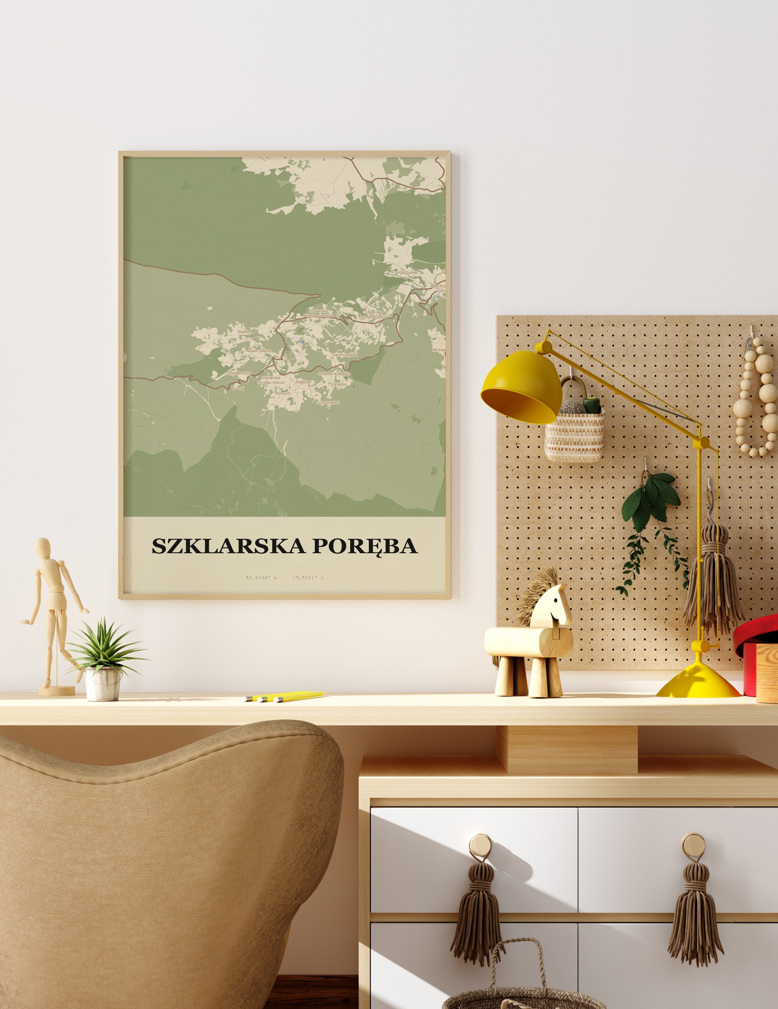 Plakat SZKLARSKA PORĘBA - Mapa miasta