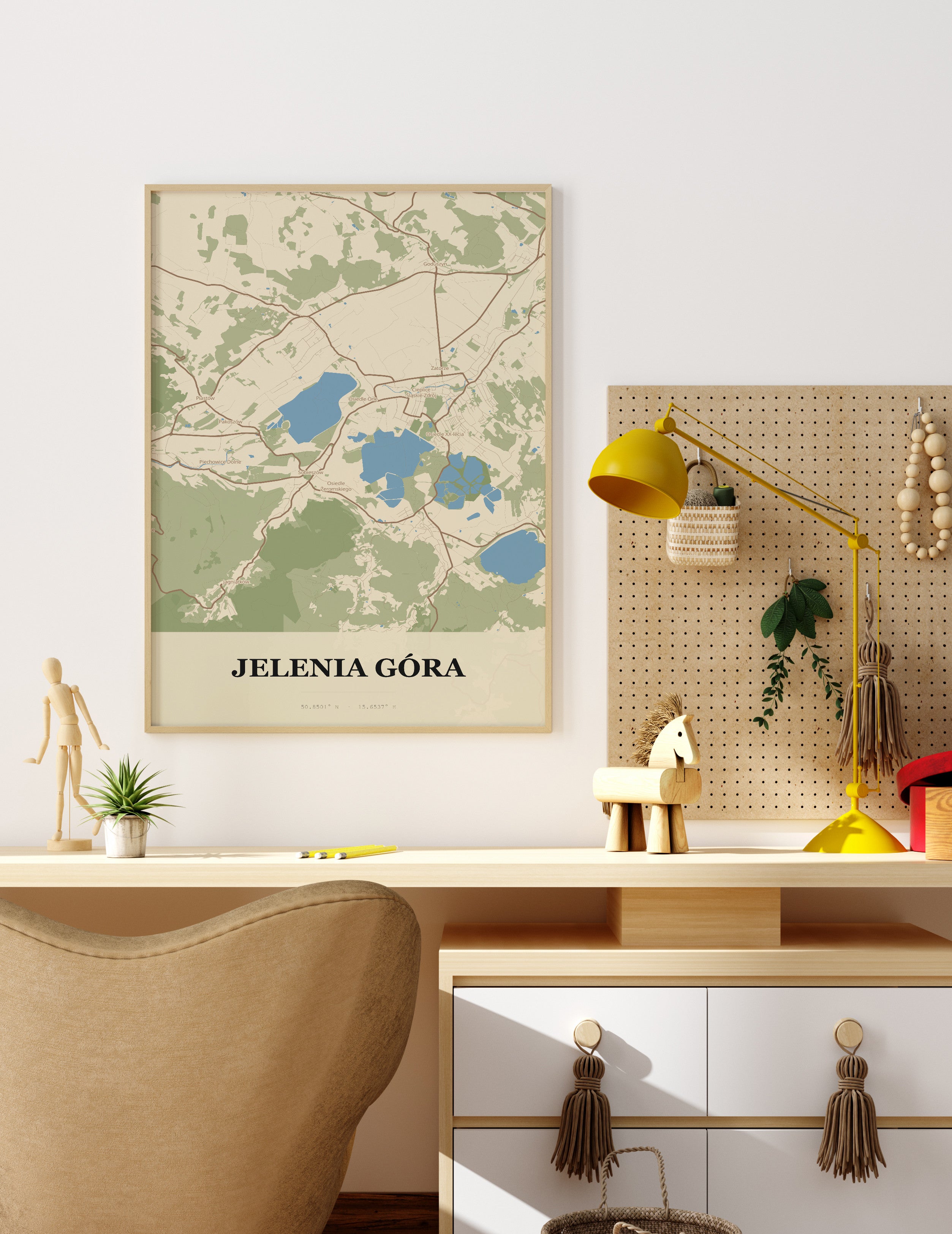 Plakat JELENIA GÓRA - Mapa miasta