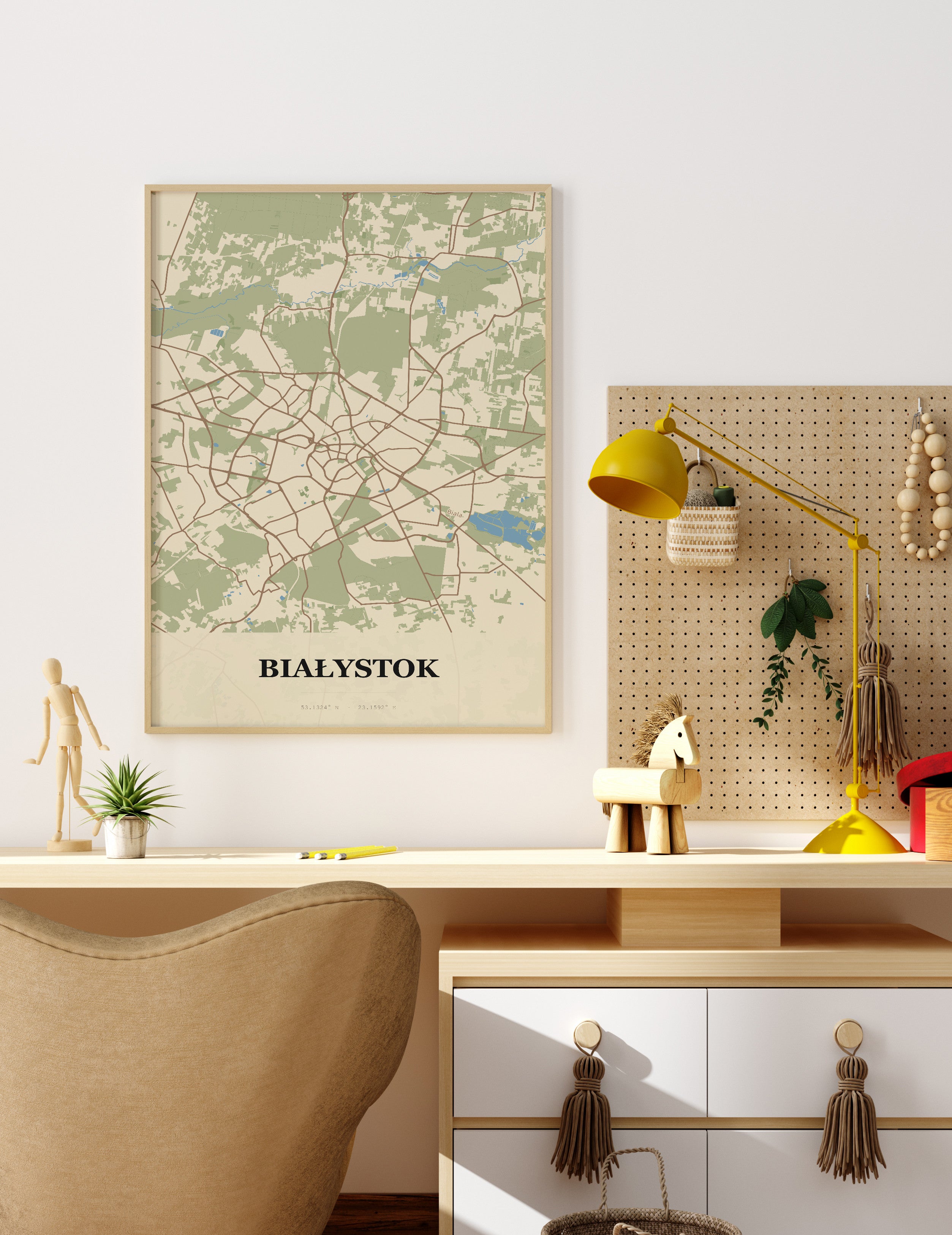 Plakat BIAŁYSTOK - Mapa miasta