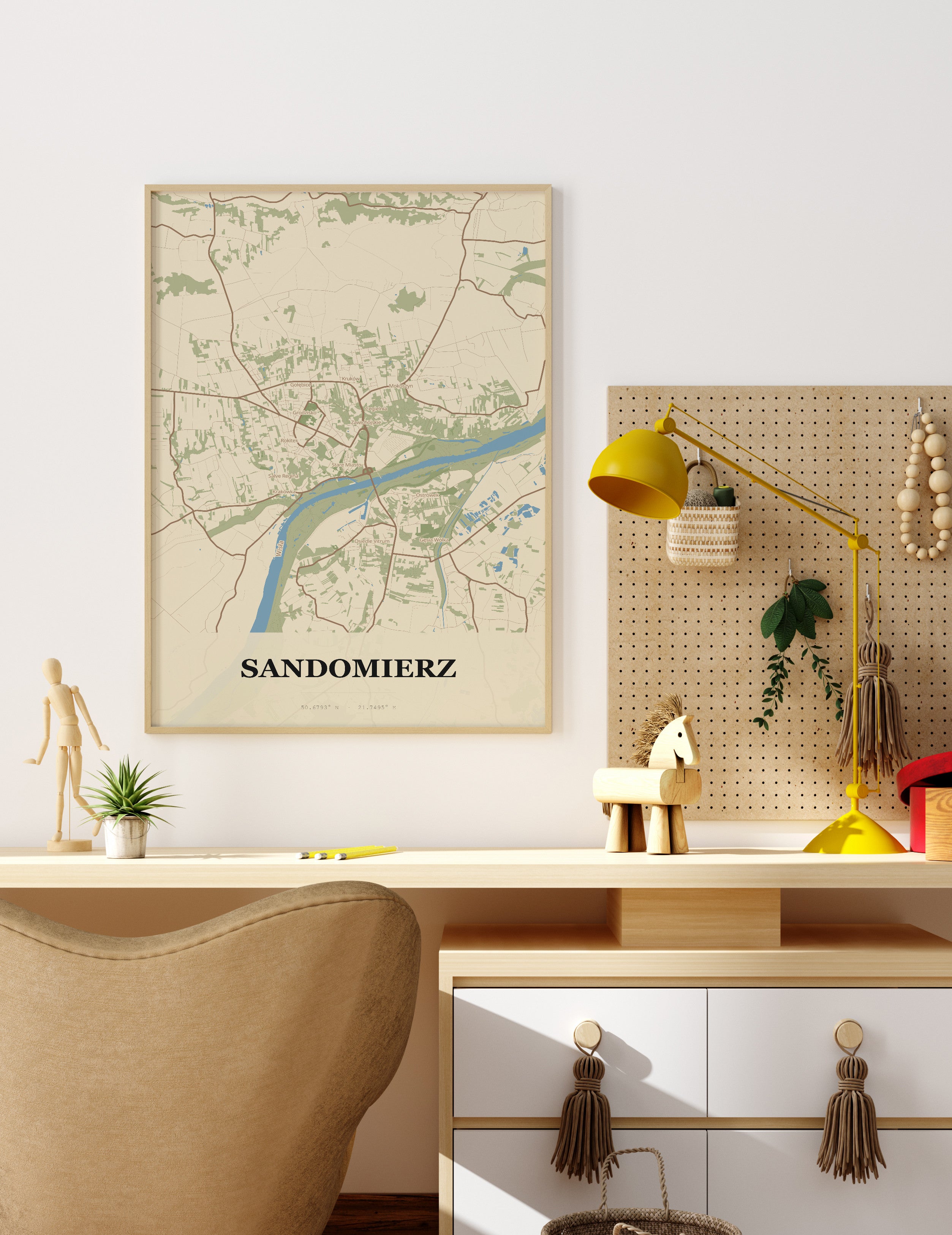 Plakat SANDOMIERZ - Mapa miasta