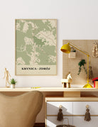 Plakat KRYNICA - ZDRÓJ - Mapa miasta