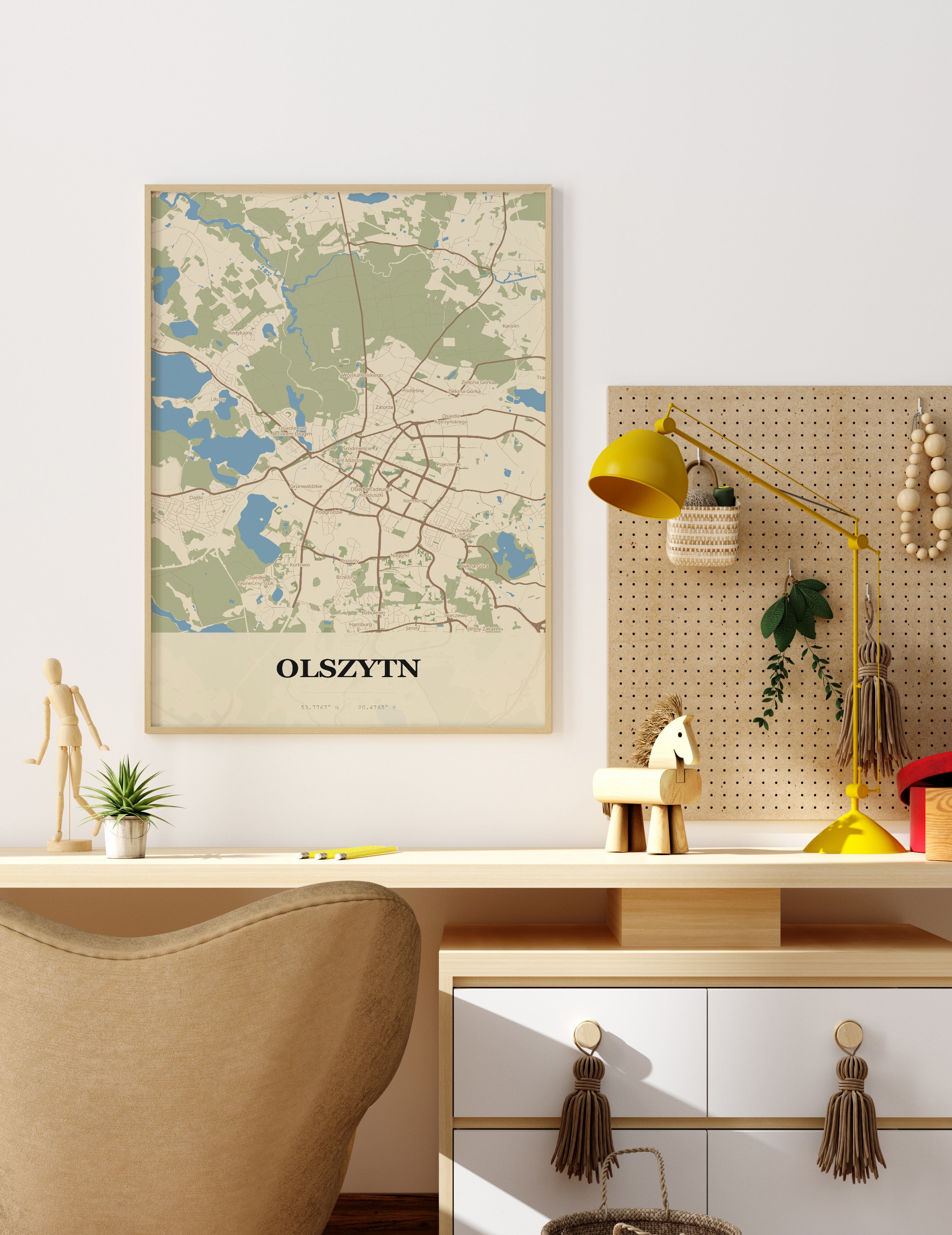 Plakat OLSZYTN - Mapa miasta