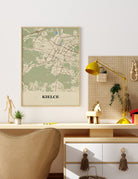 Plakat KIELCE - Mapa miasta