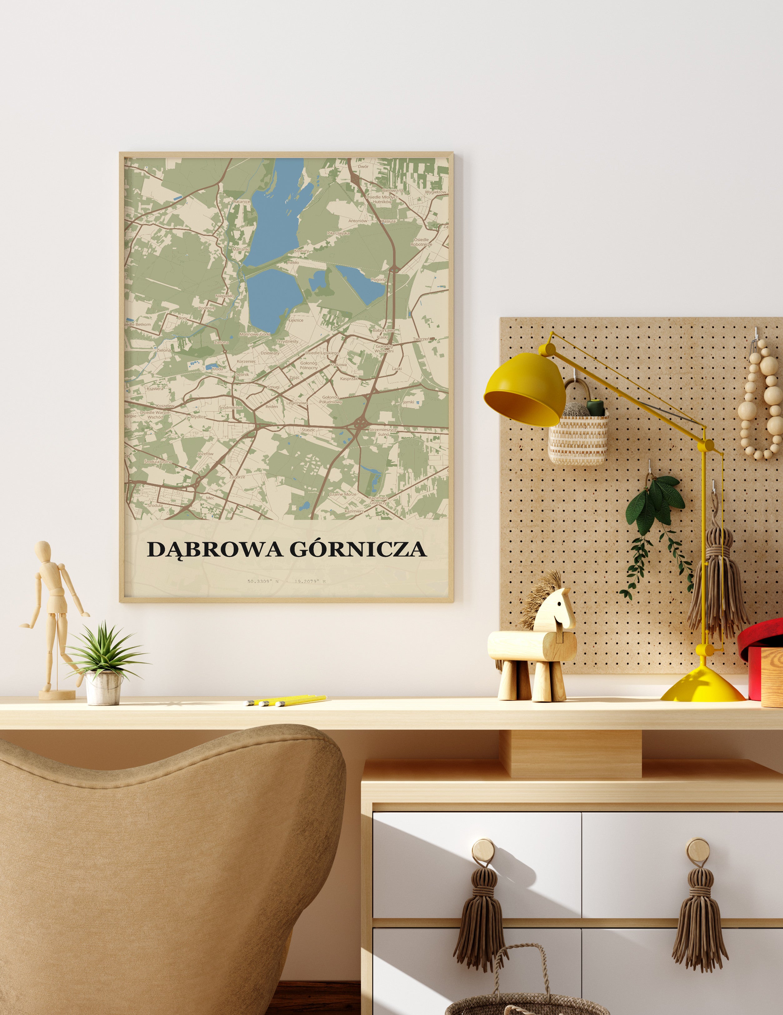 Plakat DĄBROWA GÓRNICZA - Mapa miasta