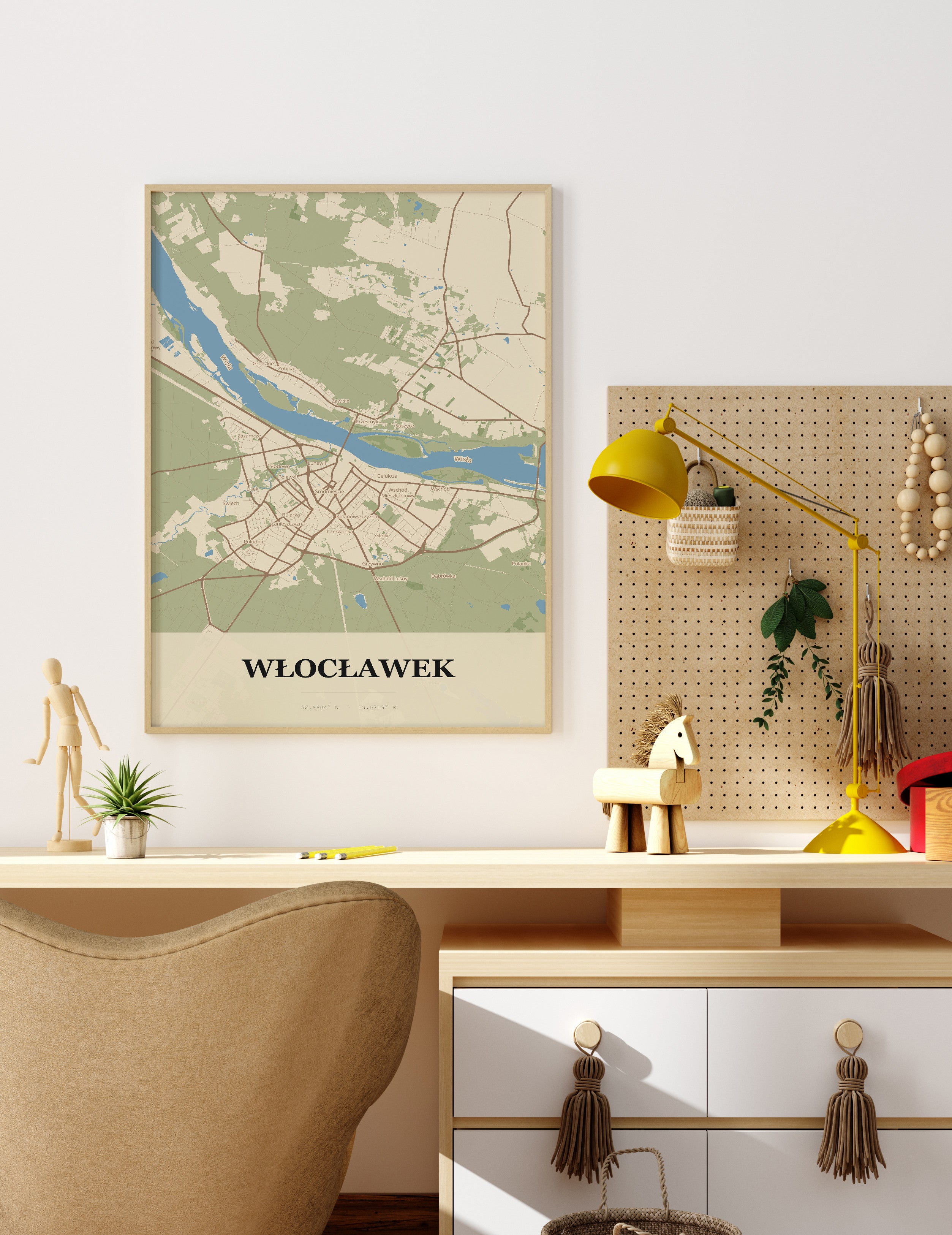 Plakat WŁOCŁAWEK - Mapa miasta