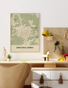 Plakat ZIELONA GÓRA - Mapa miasta