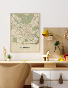 Plakat GLIWICE - Mapa miasta