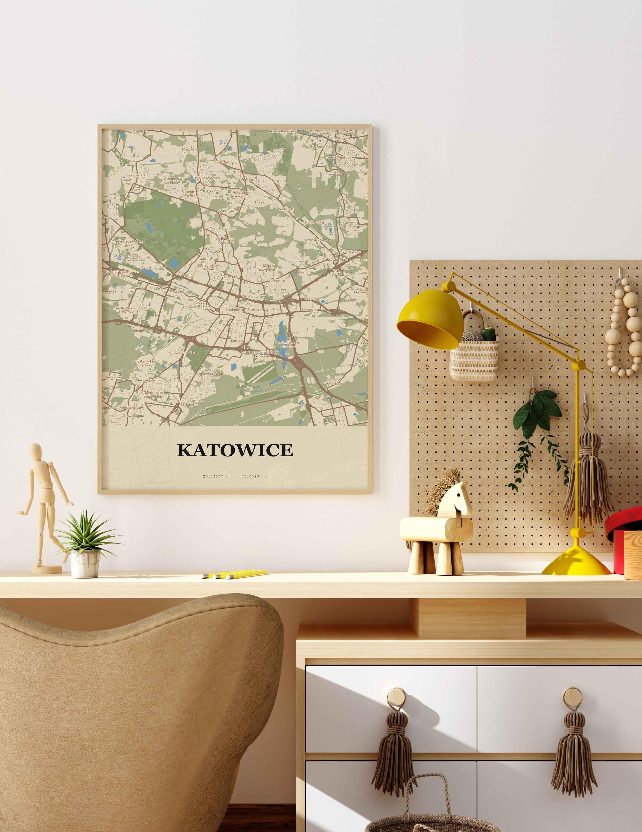 Plakat KATOWICE - Mapa miasta