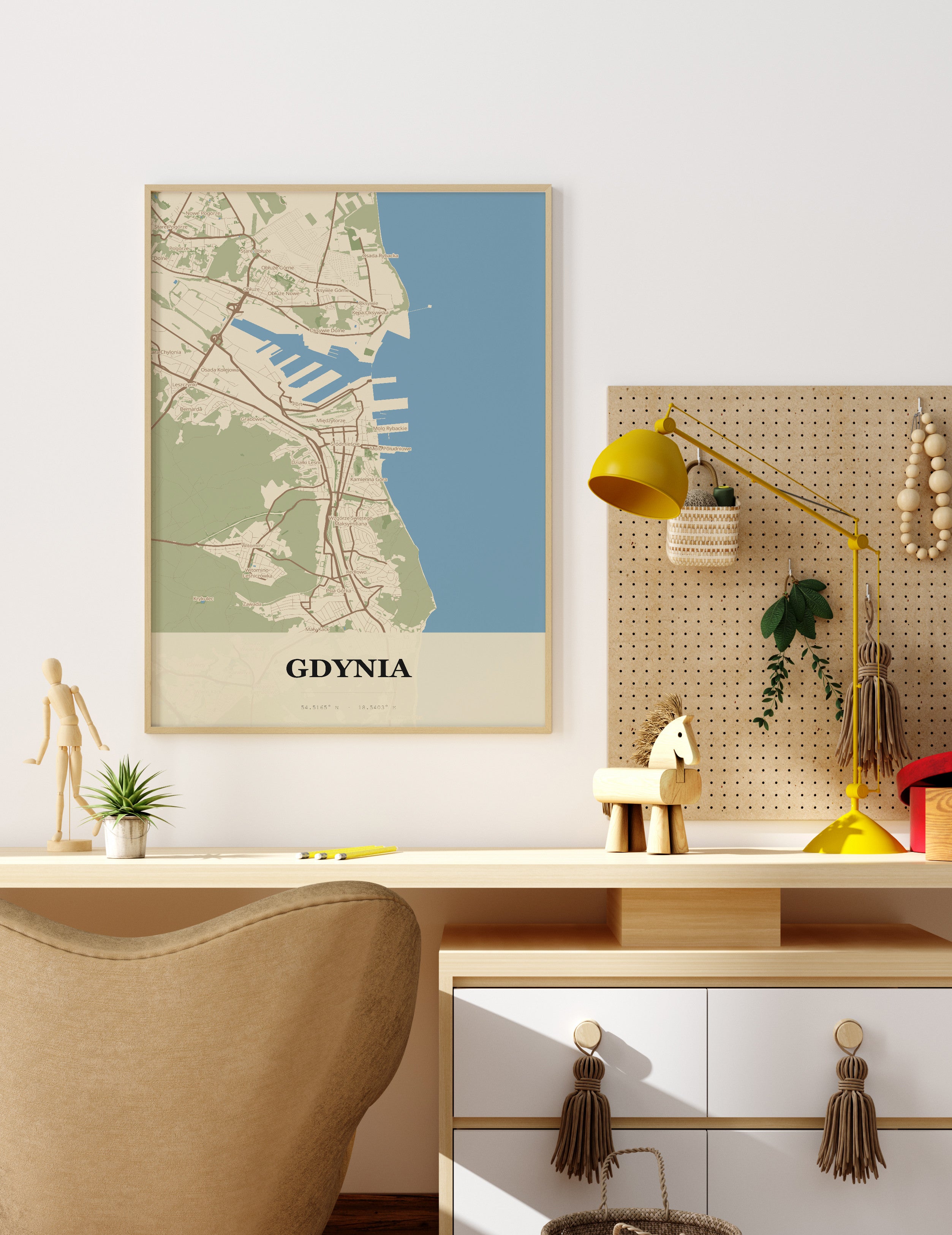 Plakat GDYNIA - Mapa miasta