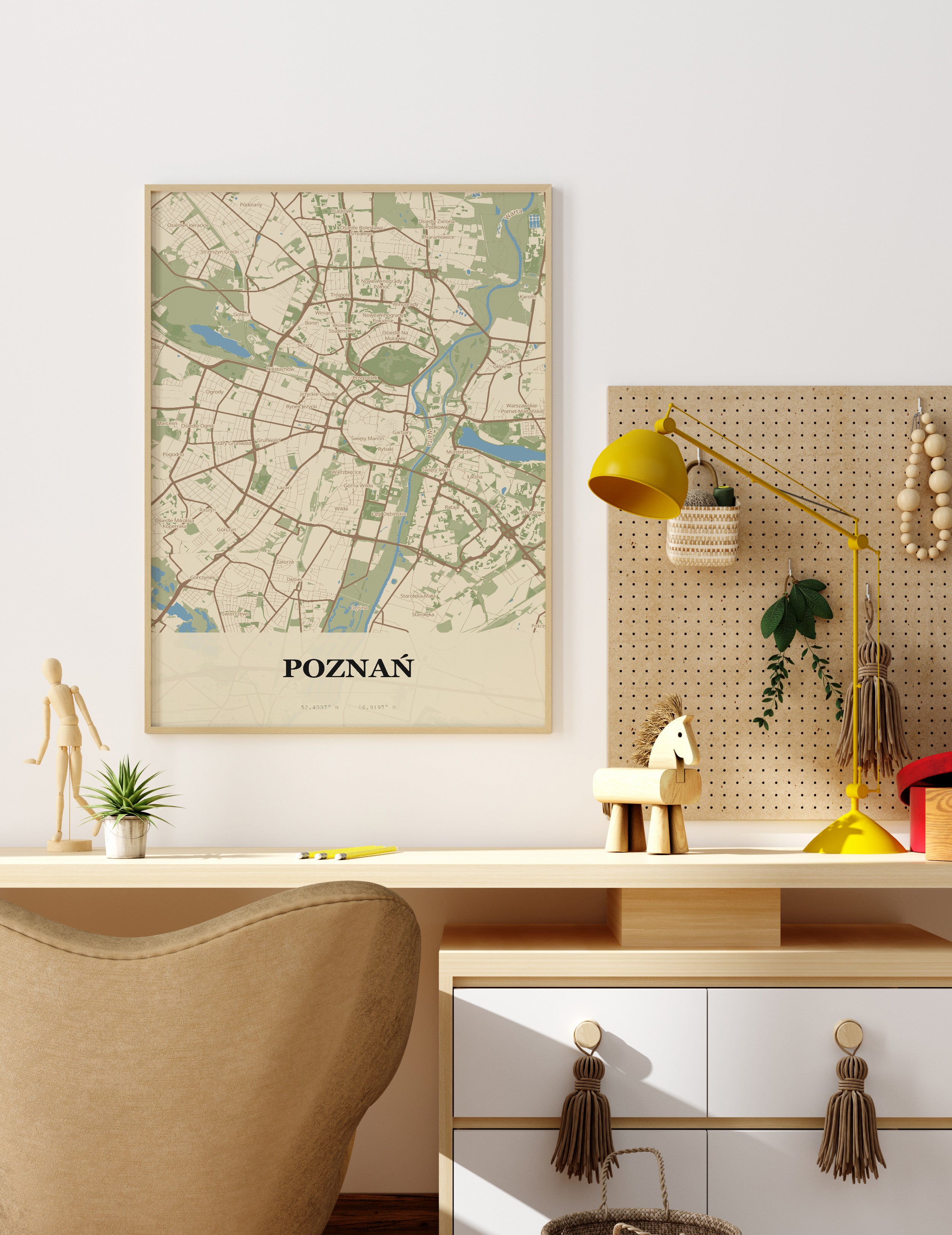 Plakat POZNAŃ - Mapa miasta