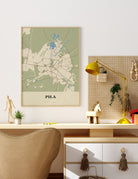 Plakat PIŁA - Mapa miasta