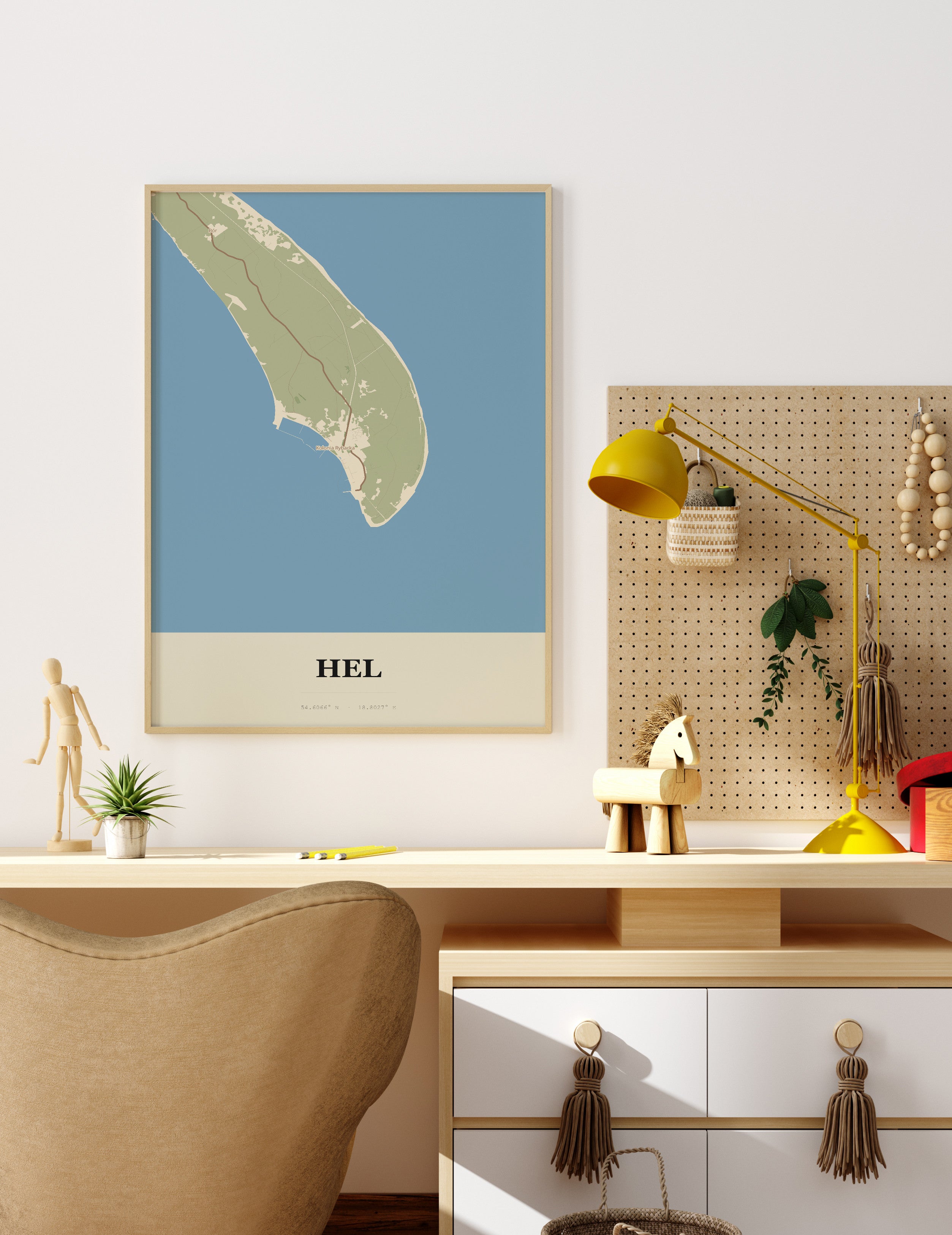 Plakat HEL - Mapa miasta