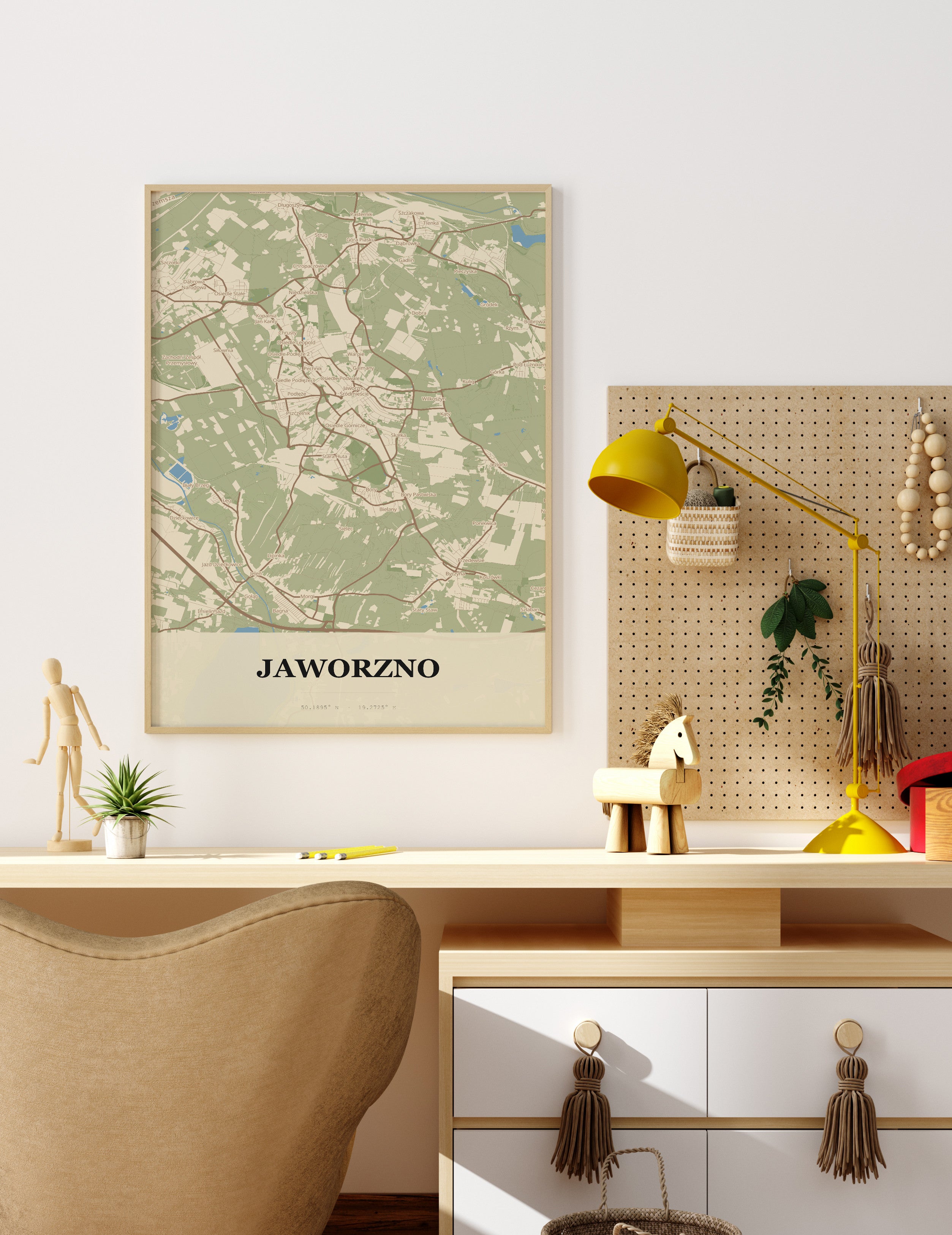 Plakat JAWORZNO - Mapa miasta