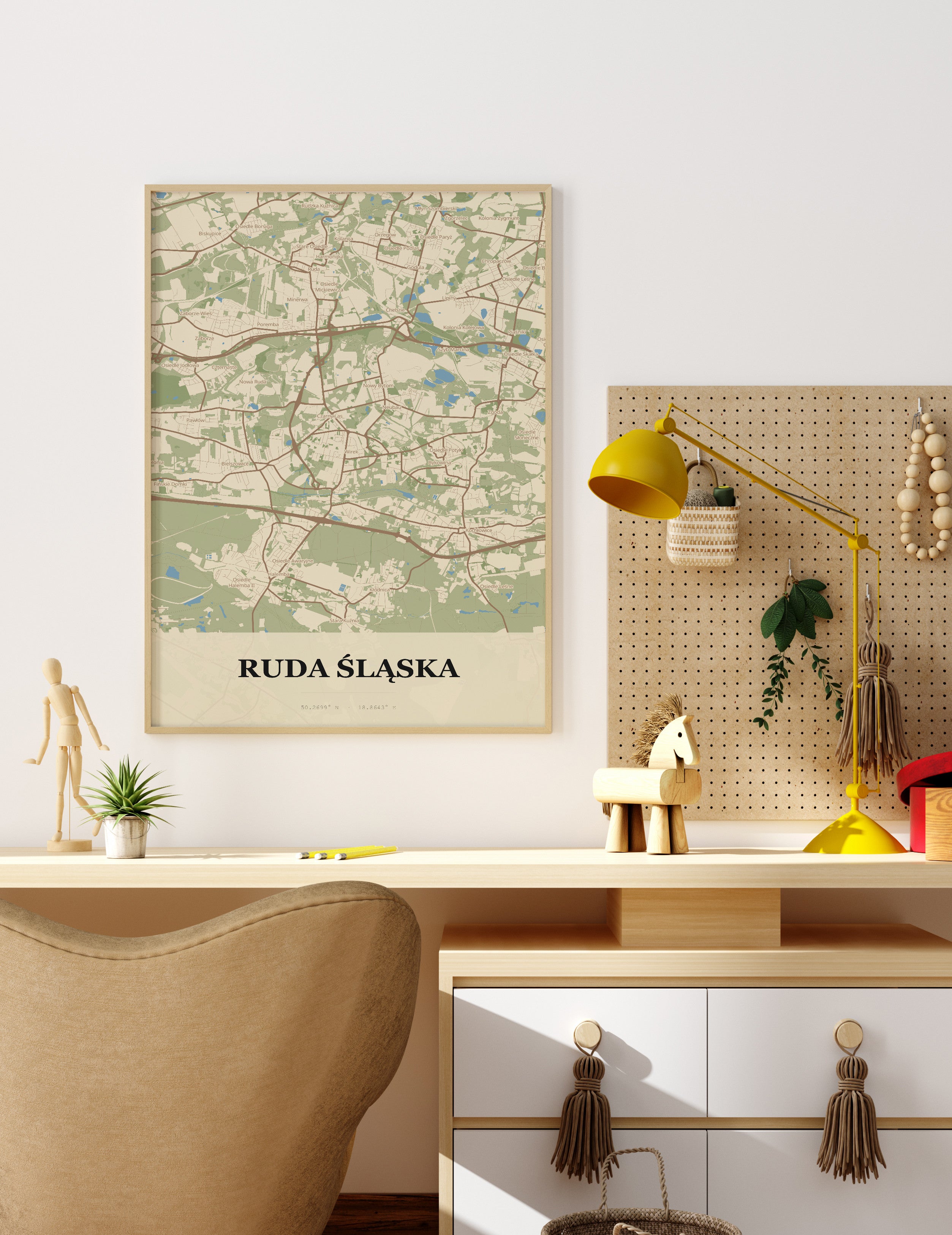 Plakat RUDA ŚLĄSKA - Mapa miasta