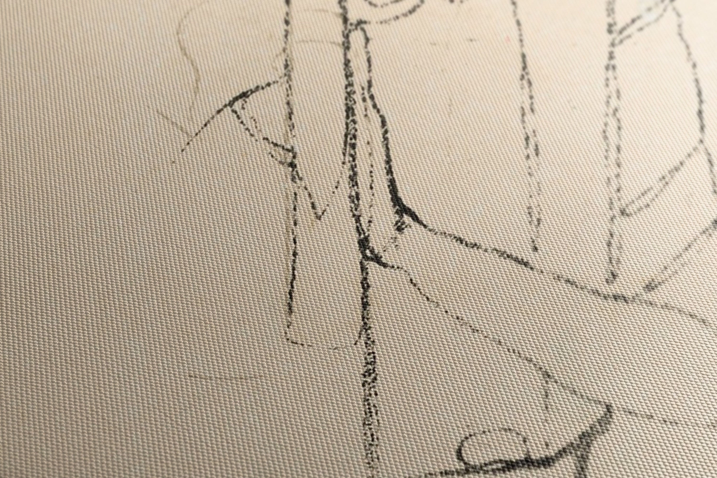 Obraz na płótnie "Portret Kobiety" - Egon Schiele - Portret Kobiety_Canvas szczegol.jpg