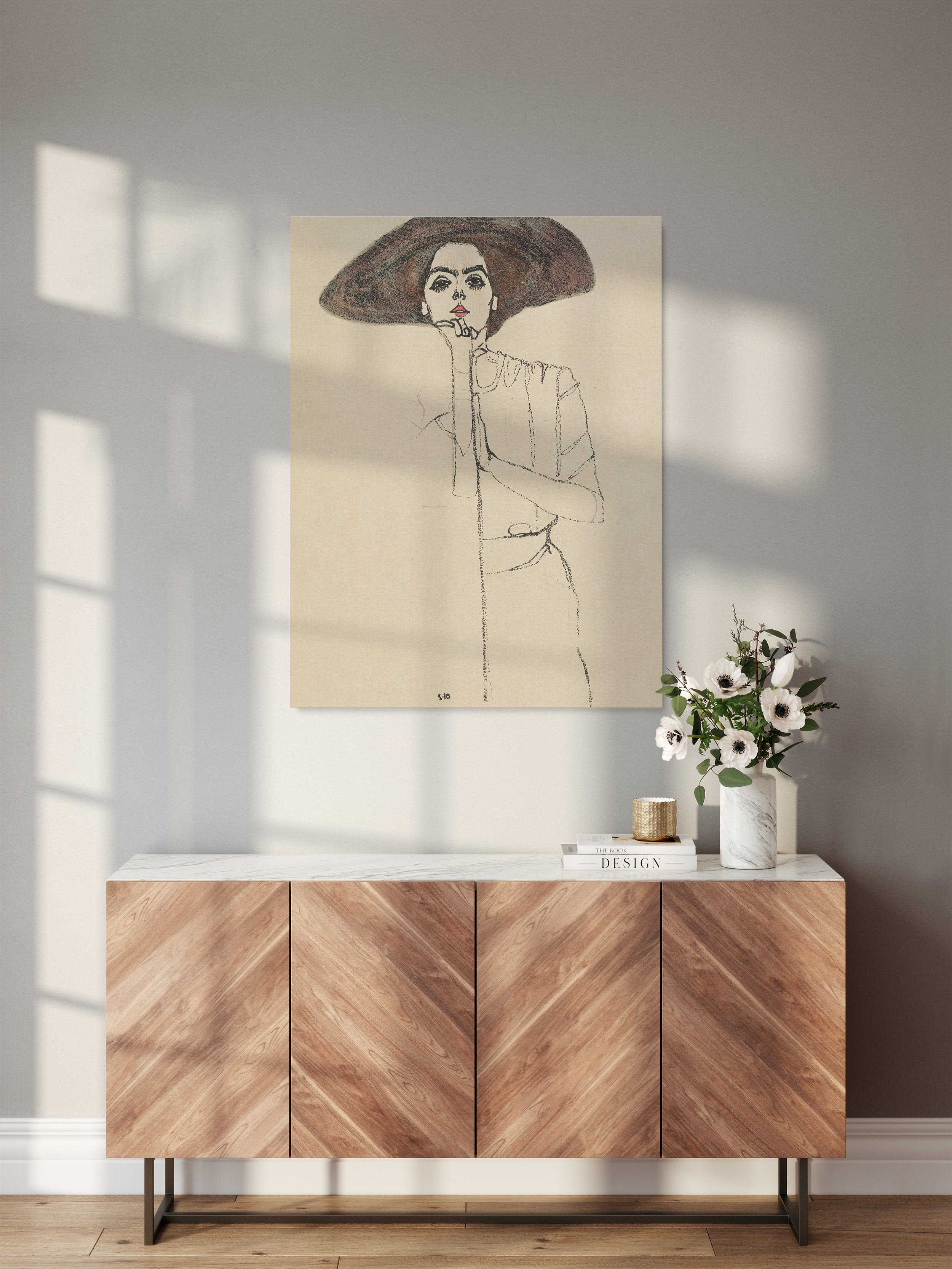 Canvas painting "Portrait of a Woman" - Egon Schiele - Portrait of a Woman_Painting for a room.jpg