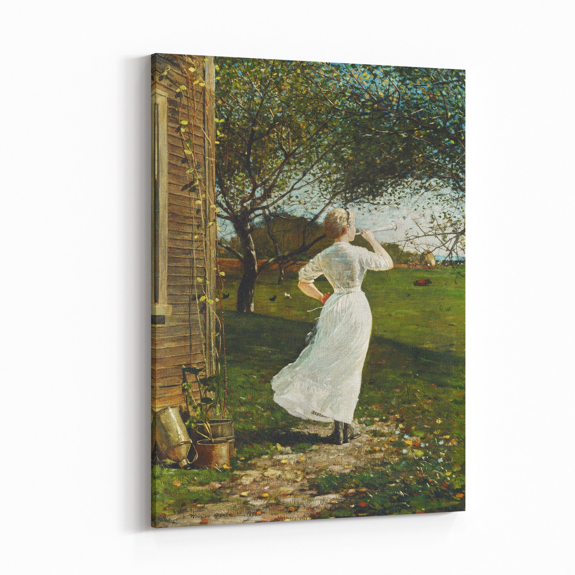 Canvas painting "The Dinner Horn" - Winslow Homer - The Dinner Horn_Painting on canvas.jpg