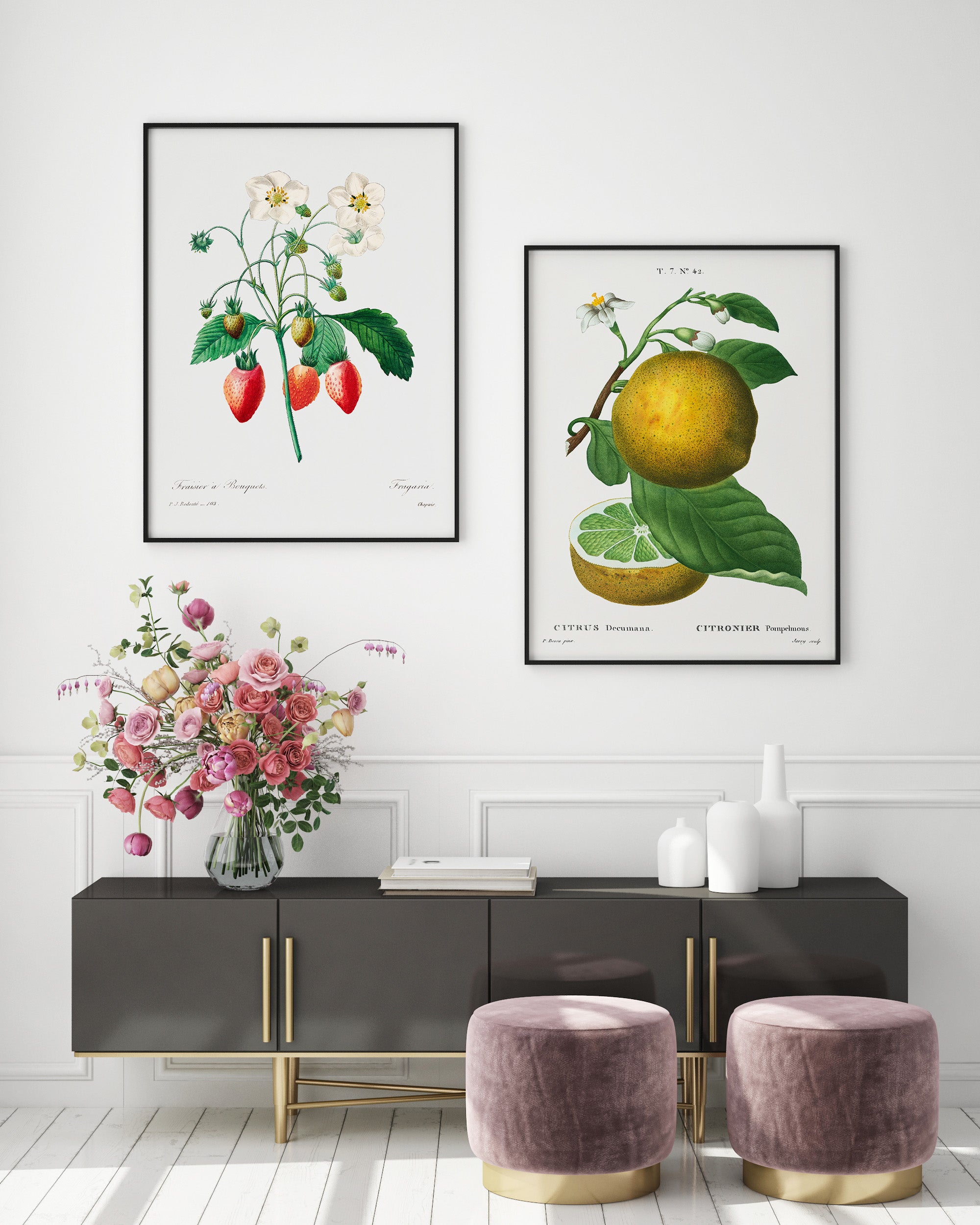 Zestaw plakatów Truskawka kwitnąca i grejprut