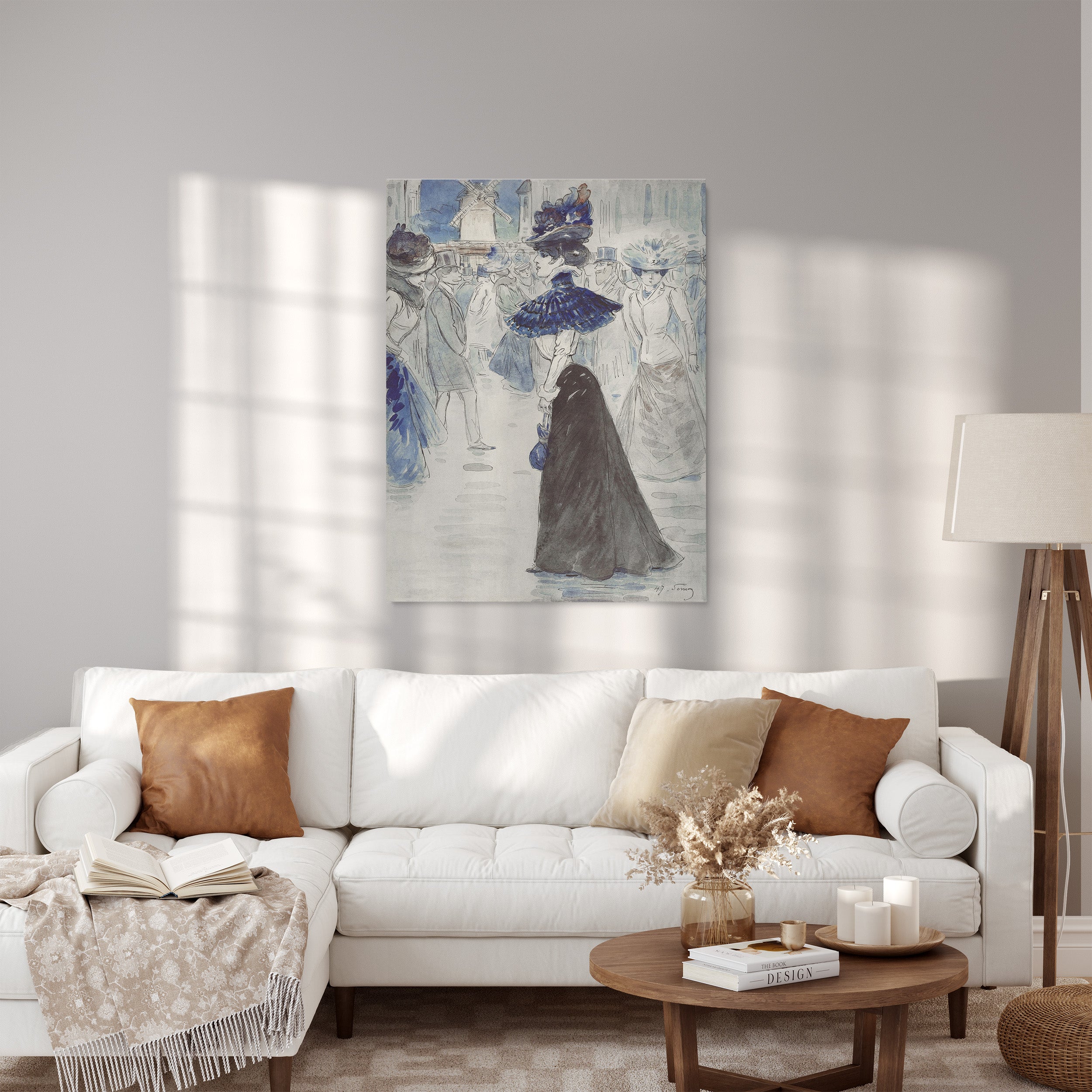 Obraz na płótnie "Spacerowicze przed Moulin Rouge" - Henry Somm - image-from-rawpixel-id-3107960-jpeg_Canvas do salonu.jpg