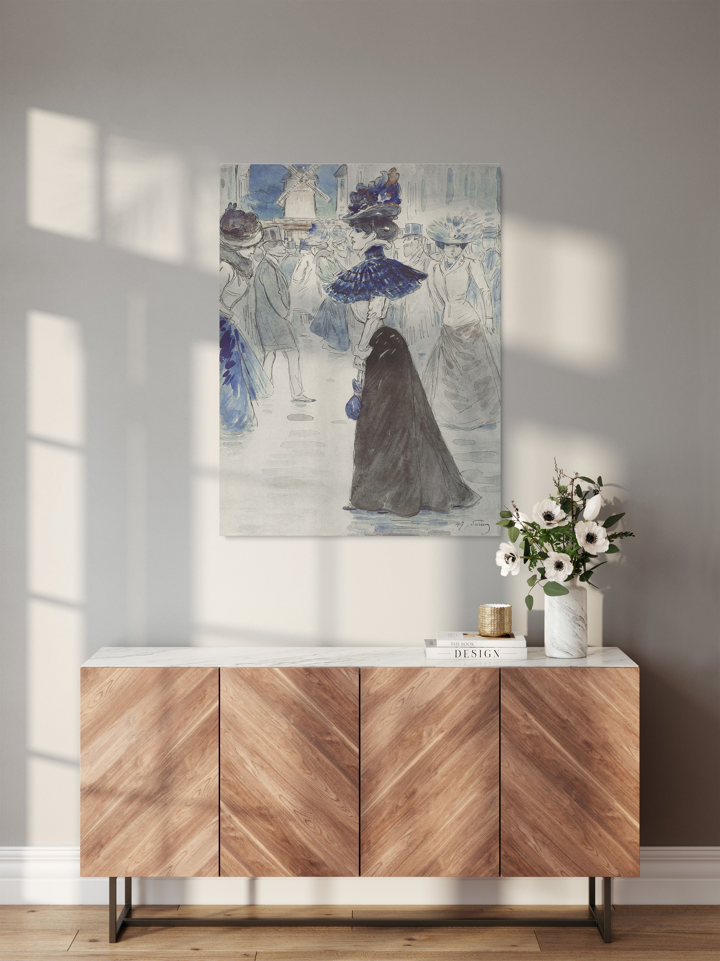 Obraz na płótnie "Spacerowicze przed Moulin Rouge" - Henry Somm - image-from-rawpixel-id-3107960-jpeg_Obraz do pokoju.jpg