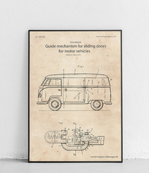 VW Transporter mechanizm do drzwi przesuwnych - plakat