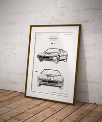 BMW M1 - plakat