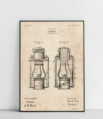 Oil lamp - poster