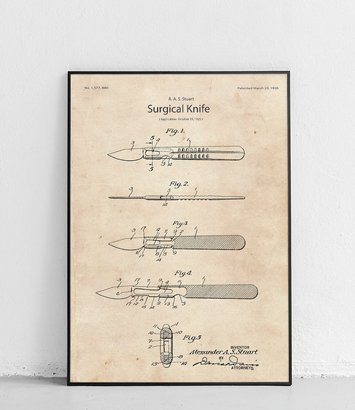 Surgical knife - poster