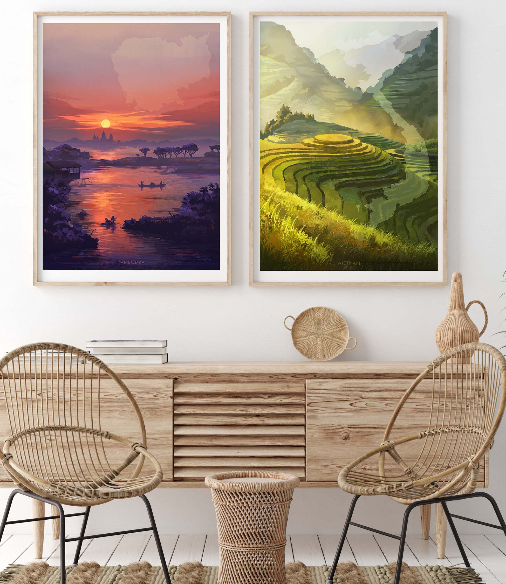 Cambodia - poster 61 x 91 cm \ Fine Art | For home \ Bedroom Geography ...