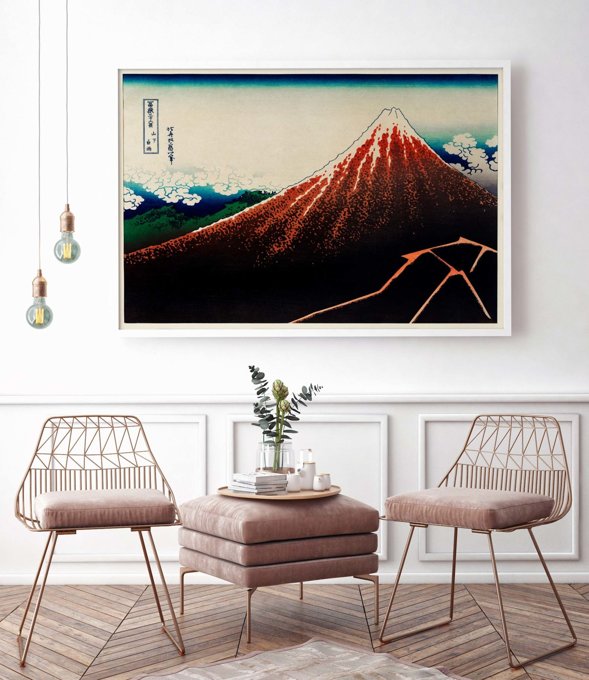 A storm at the foot of Fuji - poster 