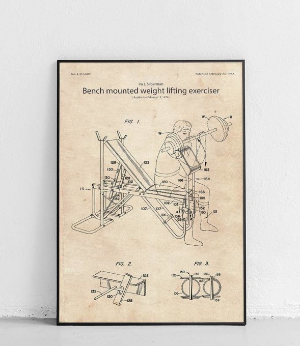Exercise bench - poster