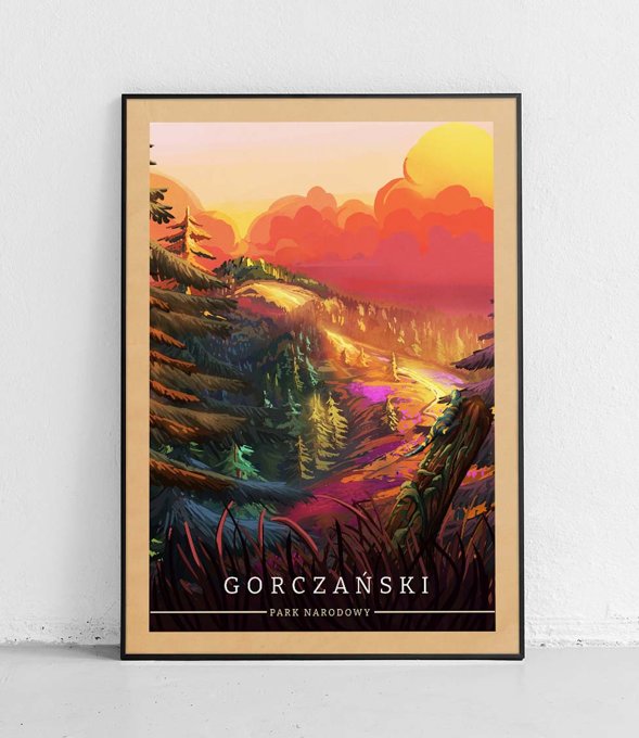 Gorce National Park - poster - vintage