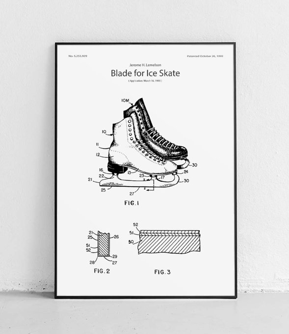 Ice skates - poster