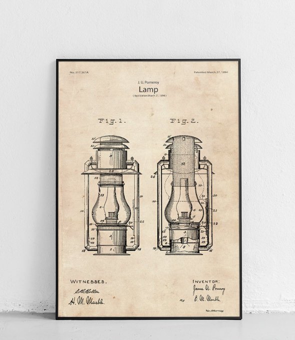 Oil lamp - poster