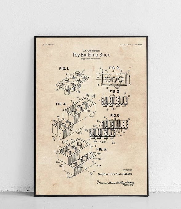 Klocek Lego - plakat