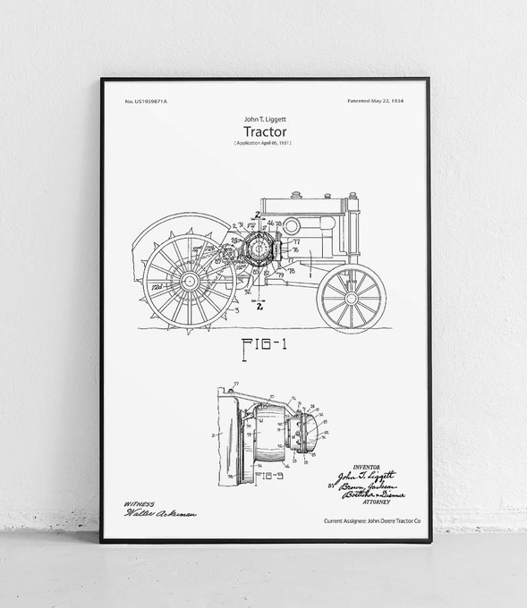 Traktor John Deere - plakat