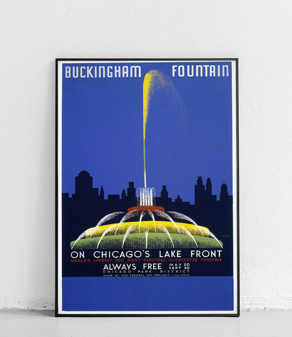 Buckingham Fountain - plakat 